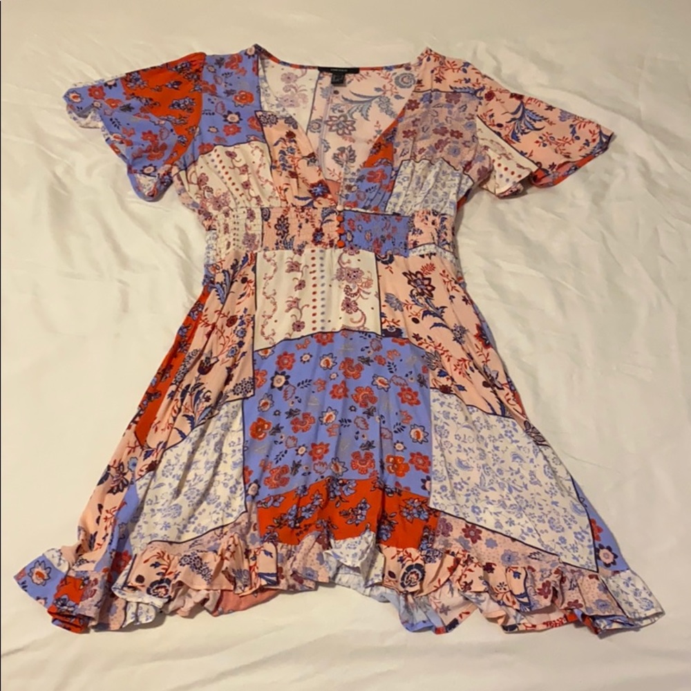 Patchwork mini dress